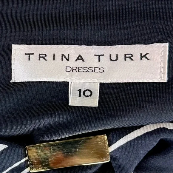 Trina Turk Black and White Long Sleeve Dress - Picture 8 of 11